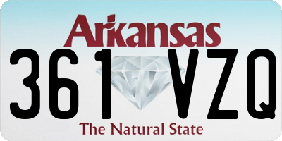 AR license plate 361VZQ