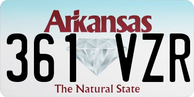 AR license plate 361VZR