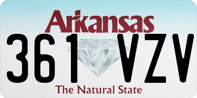 AR license plate 361VZV