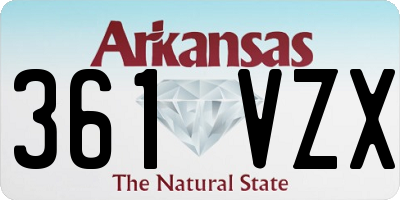 AR license plate 361VZX