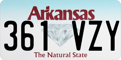 AR license plate 361VZY