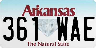 AR license plate 361WAE