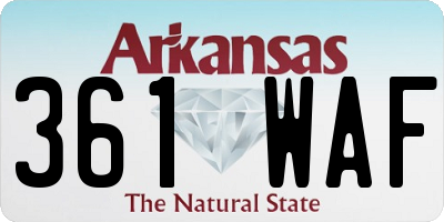AR license plate 361WAF