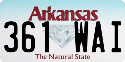 AR license plate 361WAI