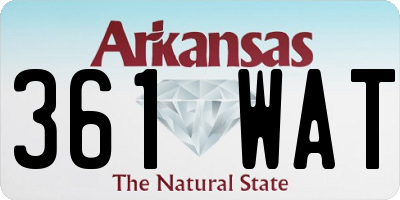 AR license plate 361WAT