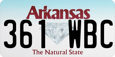 AR license plate 361WBC