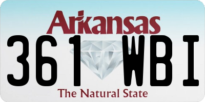 AR license plate 361WBI