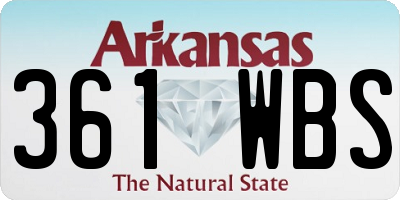 AR license plate 361WBS