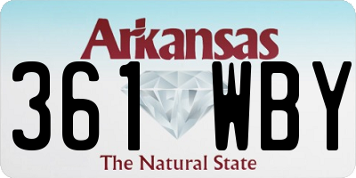 AR license plate 361WBY