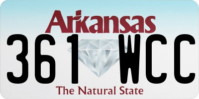 AR license plate 361WCC