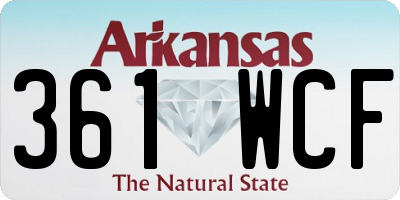 AR license plate 361WCF