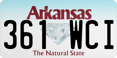 AR license plate 361WCI