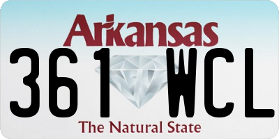 AR license plate 361WCL