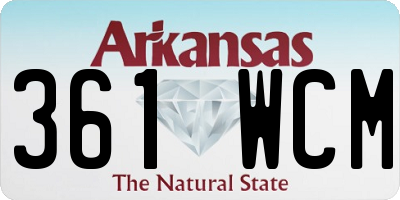 AR license plate 361WCM
