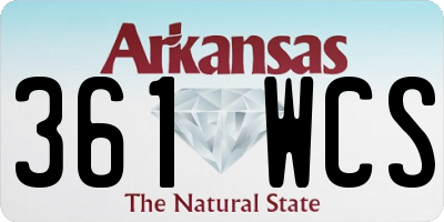 AR license plate 361WCS