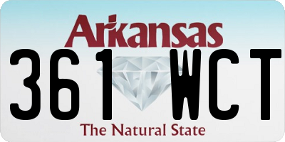 AR license plate 361WCT
