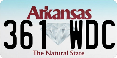 AR license plate 361WDC