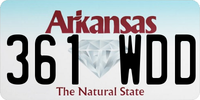 AR license plate 361WDD