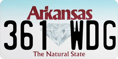 AR license plate 361WDG