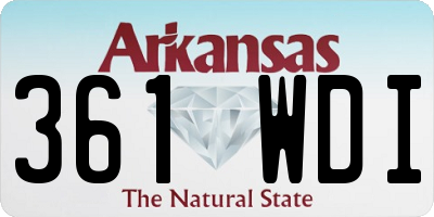AR license plate 361WDI