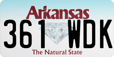 AR license plate 361WDK