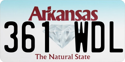 AR license plate 361WDL