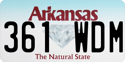 AR license plate 361WDM