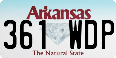 AR license plate 361WDP