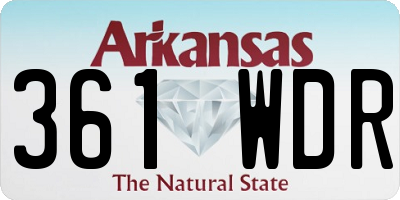 AR license plate 361WDR