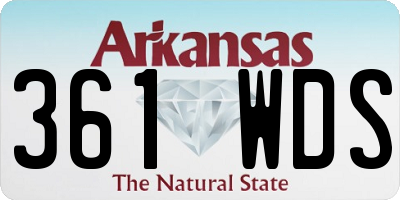 AR license plate 361WDS