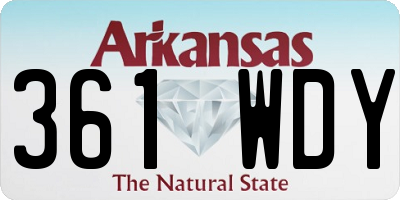 AR license plate 361WDY