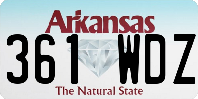AR license plate 361WDZ