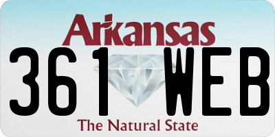AR license plate 361WEB