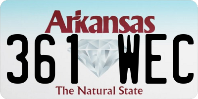 AR license plate 361WEC
