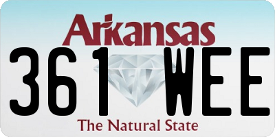 AR license plate 361WEE