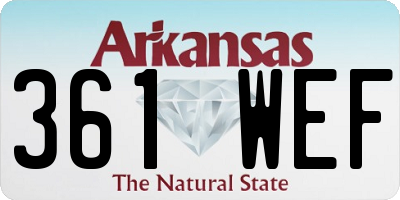 AR license plate 361WEF