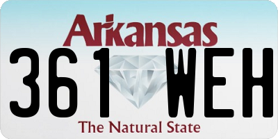 AR license plate 361WEH