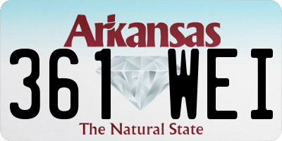 AR license plate 361WEI