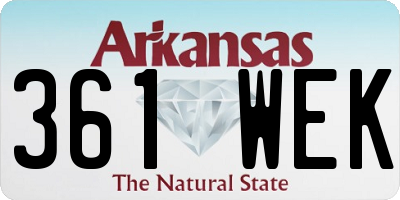 AR license plate 361WEK