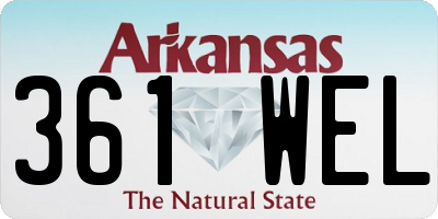 AR license plate 361WEL