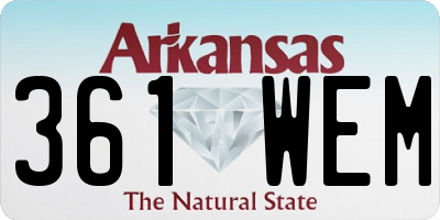 AR license plate 361WEM