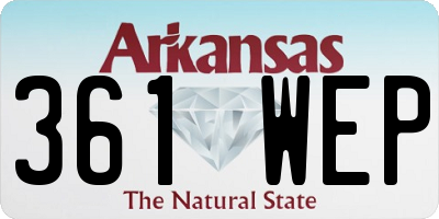 AR license plate 361WEP