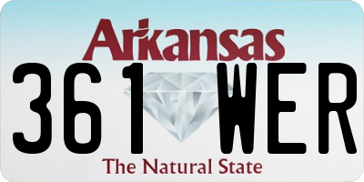 AR license plate 361WER