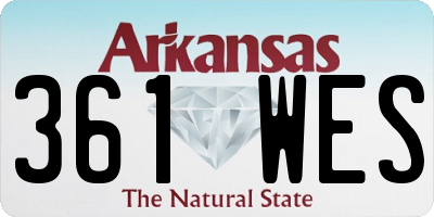 AR license plate 361WES