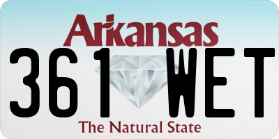 AR license plate 361WET