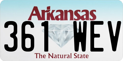 AR license plate 361WEV