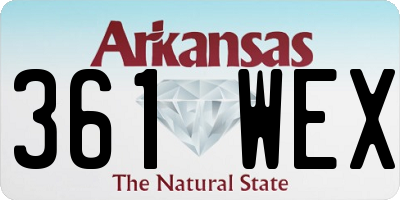 AR license plate 361WEX
