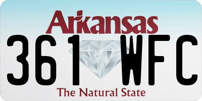 AR license plate 361WFC