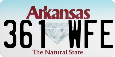 AR license plate 361WFE