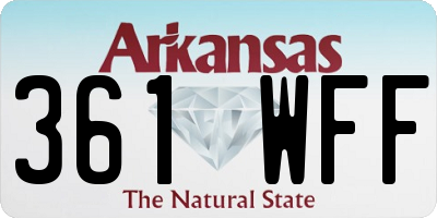 AR license plate 361WFF
